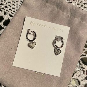 Kendra Scott Ivory Ari Heart Huggie Earring